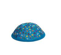 Yair Emanuel Kippah - Embroidered - Children - Letters Blue