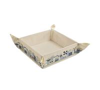 Yair Emanuel Matzah Box for Seder - Holder For Passover Bread -Embroidered Folding Basket (Jerusalem - Blue (MB-5))