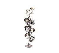 Yair Emanuel Set of 6 Liquor Cups of Hammered Metal on Pomegranate Branch Stand