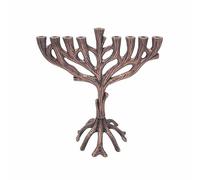 Yair Emanuel Tree of Life Hanukkah Menorah 8 Inch Organic Style Chanuka Hanukia Judaica Gift (Copper HHJ-1)