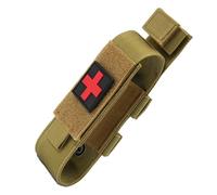 YAISUHCHNYE Tactical Molle Tourniquet Holder Portable Tourniquet Pouch First Aid Tourniquet Pouch for Hiking Camping Running Outdoor Sports Khaki