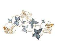 YAIUNHIQ 3D Wall Decoration Gold Butterfly Large Modern Metal Wall Sculpture 112 x 61 cm,B