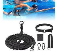 YAIUNHIQ Swimming belt for adults, swimming belt for pool, 2.5-7.5M adjustable swimming resistance belt, swimming aid for adults in the pool