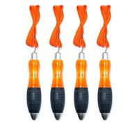 YAIYEFU 4 Pack Wide Body Ballpoint Pens, Big Fat Pens for Arthritis, Parkinson's, Carpal Tunnel and Essential Hand Tremors, Black ink(Orange Body)