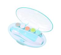 YAIYEFU 6 in 1 Electric Baby Nail File,Baby Nail Trimmer Baby Nail File Clipper with Led Light and Grinding Heads for New Born Infant Toddlers Adults (Blue)