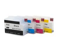YAJBHnzpt 4Pcs 932 933 Refill Ink Cartridge With ARC Chip Compatible With OfficeJet 6100 6600 6700 7110 7610 7612 7510 Printer