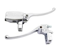 YAJBHnzpt Universal 1 Inch 24.5mm Motorcycle Brake Clutch Master Cylinder Reservoir Levers Compatible with Steed 600 400VT 600VT 750(Silver-Set)
