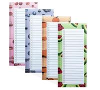 Yajesy 4 Pack Magnetic Shopping List Pad for Fridge, To Do List Pad Totally 200 Sheets Tear off Magnetic Notepad for Fridge, 21.4 x 8.8 cm