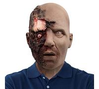 Yajimsa 2 Pieces Zombie Latex Mask - Halloween Costume Headpiece Scary, Halloween Latex Red Zombie Scary Masque Suit for Costume Cosplay Props