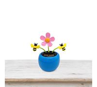Yajimsa Solar Dancing Flower Toy - Solar Powered Dance Flower - Funny Solar Energy Dance Car Dashboard Decorations Bee Flower Solar Powered Swing Toy