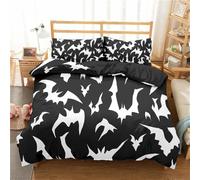 YAJINGJIAN Halloween Bed Linen Pumpkin Lantern Leaves 3D Bed Linen Halloween Soft Microfibre Duvet Cover Set 3-Piece for Children Teenagers Gift with Zip (Beige, 180 x 210 cm + 80 x 80 cm x 2)