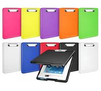 Yajnas A4 Size Clipboard with Storage Box | 180° Foldable Exam Pad & Writing Board | Heavy Duty Plastic File Folder with Pen Holder & Paper Storage for Students, Office & Field Use (Assorted Colour)