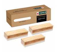 YAJNAS Premium Non-Magnetic Wooden Duster for White Board and Black Board - Whiteboard Eraser for Marker or Chalk Writing (Pack of 3)