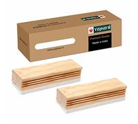 YAJNAS Premium Non Magnetic Wooden Duster for White Board|Black Board Wooden Duster Whiteboard Eraser for Erasing White Board Marker or Chalk Board Writing Erasing Wooden Duster - (Pack of 2)