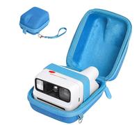 YAJOJO Carrying Case Compatible with Polaroid Go Gen 3 Instant Camera, Hard EVA Protective Travel Case with Mesh Pocket and Wrist Strap, Shockproof, Water-Resistant Storage Bag, Blue