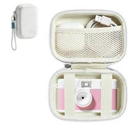 YAJOJO Carrying Case for Camp Snap Camera V105- Lanyard Style Storage Case, Hard Shell Protective Travel Bag | Waterproof, Wear-Resistant & Shockproof, Compact & Premium,White