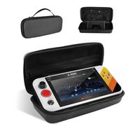 YAJOJO Carrying Case for My Arcade Atari Gamestation Go Retro Video Games Console,Stand Hard Shell Cover with Pocket for My Arcade Atari Gamestation Go Cable Charger & Accessories ,Shockproof,Black