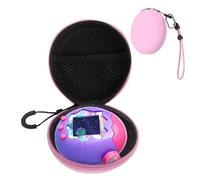 YAJOJO Carrying Case for Tamagotchi Paradise Virtual Interactive Pet Game Machine & Accessories- Hard Shell Protective Portable Travel Storage Bag with Wrist Strap& Carabiner,Pink