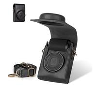 YAJOJO Case for Ricoh GR IV Camera,PU Leather Carrying Bag with Adjustable Shoulder Strap,Retro Style Protective Bag for Ricoh GR IV - Black