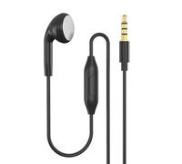YAJOJO Single Side Earphone, One Ear Earphone with Mic and in-line Control,3.5mm Plug Compatible with iPad,iPods,Portable Players, Tablets, MP3 Players, Radios,for Both Left and Right Ears(Black)