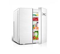 Yajuer Compact Refrigerator, Double Door Fridge with Removable Shelves, Portable Fridge Small Perfect for Living Room Dorm Apartment Office Car(Color:Silver)