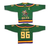 Yajun Charlie Conway #96 Mighty Ducks Movie Ice Hockey Jerseys NHL Men Sweatshirts Breathable Long Sleeve T-shirt,L