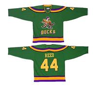 Yajun Fulton Reed #44 Mighty Ducks Movie Ice Hockey Jerseys NHL Men Sweatshirts Breathable Long Sleeve T-shirt,L