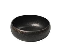 Yajuyi Decorative Bowl Aluminum Sculptural Bowl for Elegant Tabletop Display Decorative Object Holder Low Profile Planter for Counter Decor, Black, M