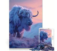 Yak Aesthetic Sunset Jigsaw Puzzles 1000 Piece for Teenagers Mind Challenge Relaxed Leisure Seamless Fit Fine Xmas Gift (38x26cm)