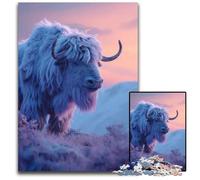 Yak Aesthetic Sunset Puzzles 1000 Pieces for Adults paper Jigsaw DIY Decoration Brain Challenge for Adult Family 1000 PCS(38x26cm)