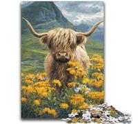 Yak And Flowers Jigsaw Puzzles for Teenagers 2000 Piece,Family Game Stress Reliever Difficult Challenge Artists Collection,Fine Art (70X100cm)