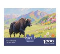 Yak Animal Art Jigsaw Puzzles 1000 Piece Animal for Adults Fun Stress Relief Toy Intellectual Game Education Game Home Decoration Challenge Educational 70x50cm/1000pcs