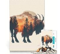 Yak Animal Forest 1000 Piece Teenager Puzzles Cognitive Boost Fun Tight Lock No Loose Pieces Engaging Way to Pass Free Hours (38x26cm)