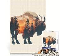 Yak Animal Forest Jigsaw Puzzle 1000 Piece for Teenagers Focus Training Peaceful Escape Tight Join Thoughtful Gift (38x52cm)