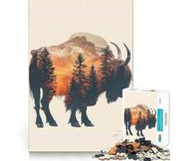 Yak Animal Forest Jigsaw Puzzles1000 Pieces Brain Recall Game Premium Laser Cut Quality Absorbing Activity for Quiet Nights (50x75cm)