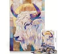 Yak Animal Gold Decor Adult Jigsaw Puzzles1000 Pieces Memory Skill Quiet Recreation Clean Edges Unique Gift (38x26cm)