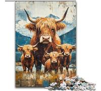 Yak Family JigsawPuzzle 1000 Pieces for Adults, Challenging Game Toys Every Piece Is Unique - Challenging Family Fun Game (26x38cm)