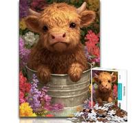 Yak Flowers Jigsaws Puzzles 1000 Pieces for Adults Gifts,Challenging To Complete But Fun And Humorous Birthday Present,Gifts,Wall Art 38x52cm