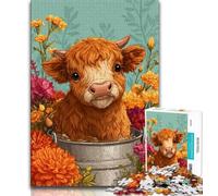 Yak Flowers Jigsaws Puzzles 1000 Pieces for Adults Gifts,Staycation Kill Time Every Piece Is Unique - Challenging Family Fun Game 75x50cm