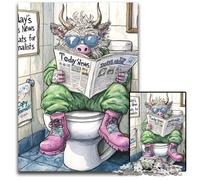 Yak Go Toilet JigsawPuzzle 1000 Pieces for Adults Challenging Puzzles Brain Teaser, Adult Game, Family Interactive Activity 26X38CM/10.23x14.96inch