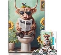 Yak in The Toilet Jigsaw Puzzles for Teenagers 1000 Pieces,Decompressing Intellectual Educational Toy Great Gifts And Toys 38x26cm