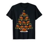 Yak Lover Lights Xmas Santa Yak Christmas Tree T-Shirt