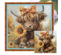 Yak Lying On The Ground Full 11CT DIY Stamped Cross Stitch Kit 40x40cm for