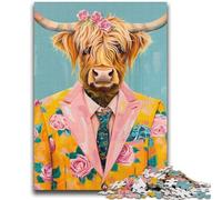 Yak Oil Painting 2000 Piece Jigsaw Puzzles for Teenagers,Challenging Game And Family Play with Fully Interlocking Randomly Shaped Pieces (70X100cm)
