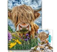 Yak Oil Painting Jigsaw Puzzles for Teenagers 1000 Pieces,Decompressing Intellectual Educational Toy Great Gifts And Toys 50x75cm