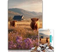Yak on The Grassland Jigsaw Puzzles for Adults Teenagers Jigsaws Puzzle,Help The Brain Exercise Addictive Toys to Cultivate Patience Parent-child Interaction 38x26cm