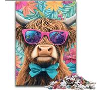 Yak on Vacation JigsawPuzzle 1000 Pieces for Adults, Family Activity Fun at Home Activities, Birthday Present,Travel Gifts (26x38cm)