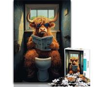 Yak Sitting on The Toilet 1000 Piece Jigsaw Puzzles for Adults Gifts,Decompressing Intellectual Educational Toy Birthday Present,Gifts,Wall Art 38x26cm