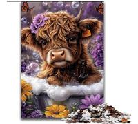 Yak Taking A Bath Jigsaw Puzzles for Teenagers 1000 Jigsaws, Relax Games Is Ideal As A Gift for The Whole Family (50x75cm)
