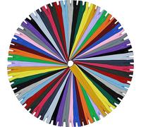 YAKA 60pcs Nylon Invisible Zippers Tailor Sewing Tools Garment Accessories 5 inch Invisible Zippers 20 Color